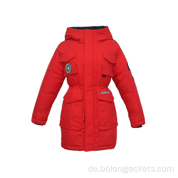 Damen Parkas lange Jacke